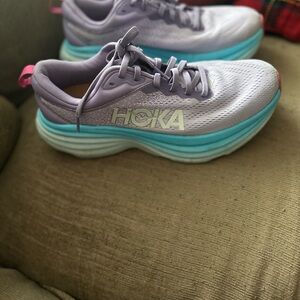 Hoka One One Women's Purple and Teal Running Shoes